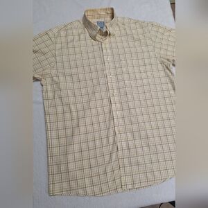 Jos. A. Bank Tan Checkered Casual Shirt